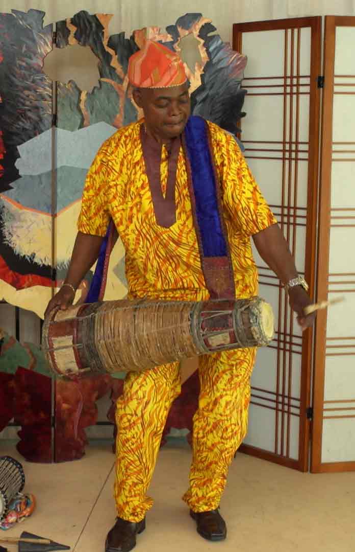 Rasaki Aladokun with drum